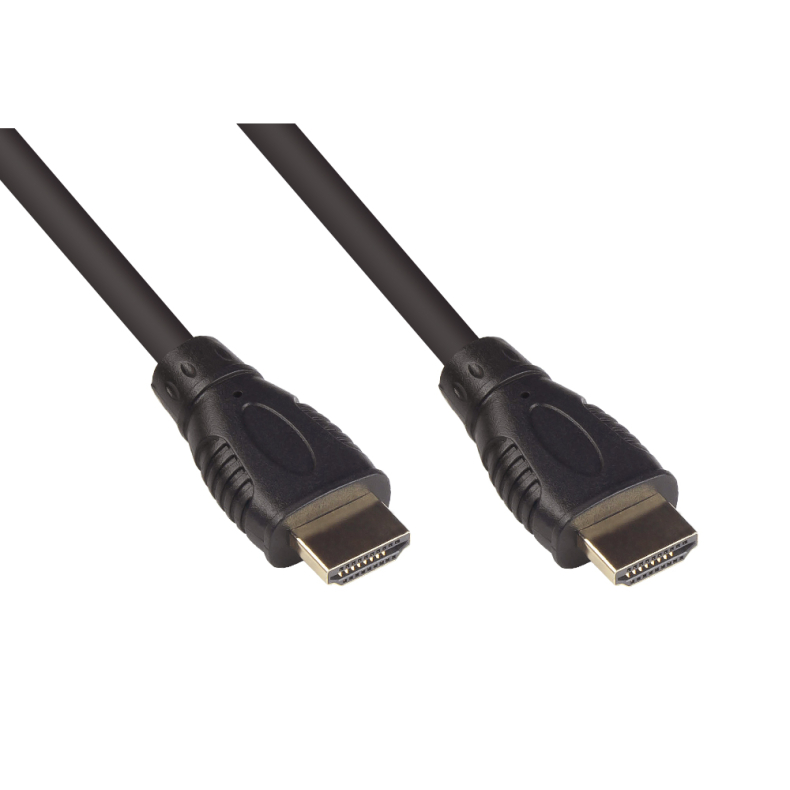 1 m. HDMI-kabel,19-pin han/han SORT