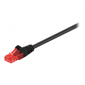 0,25 m. UTP halogenfri CAT6, sort