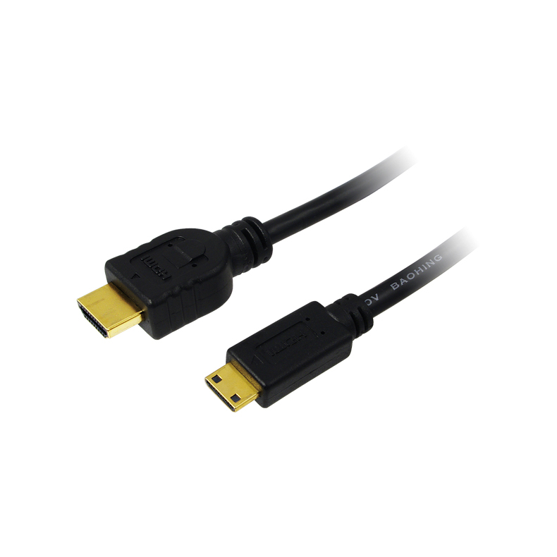 2m HDMI-kabel, Mini HDMI 19-pin han/han