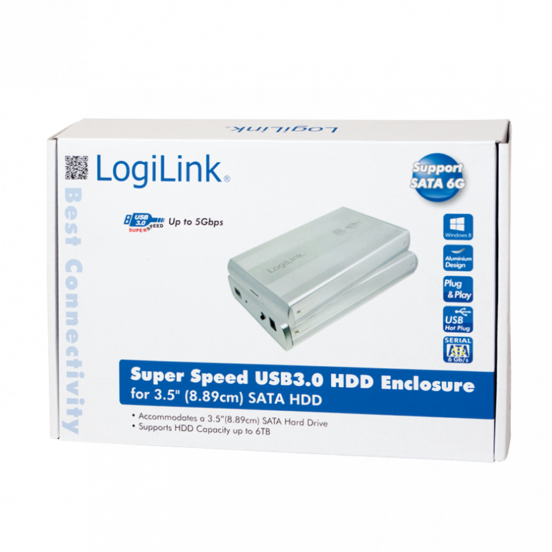 3,5" SATA, USB 3.0, Silver
