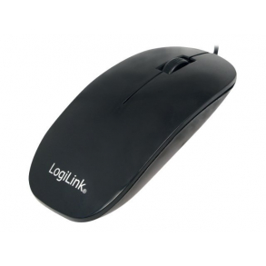Slim Optical Mouse, Sort , USB kable