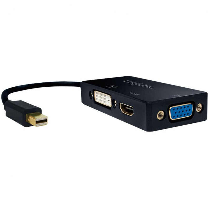 Mini DP 1.2 han til  DVI/HDMI/VGA