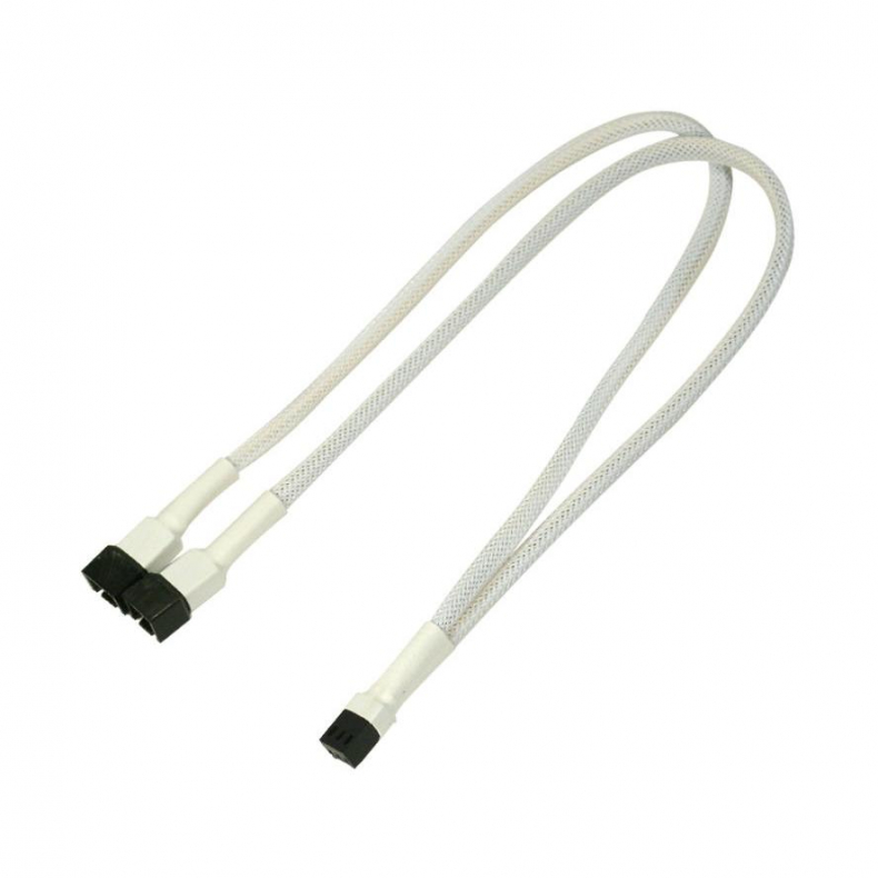 3-pin Y kabel 30 cm hvid