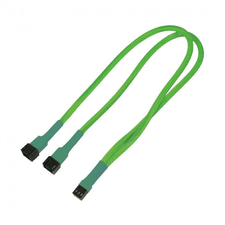 3-pin Y kabel 60 cm neon grn