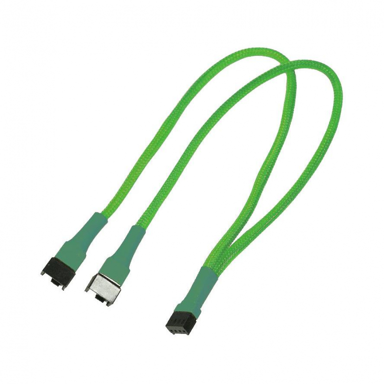 4-pin PWM  Y kabel 30 cm neon grn