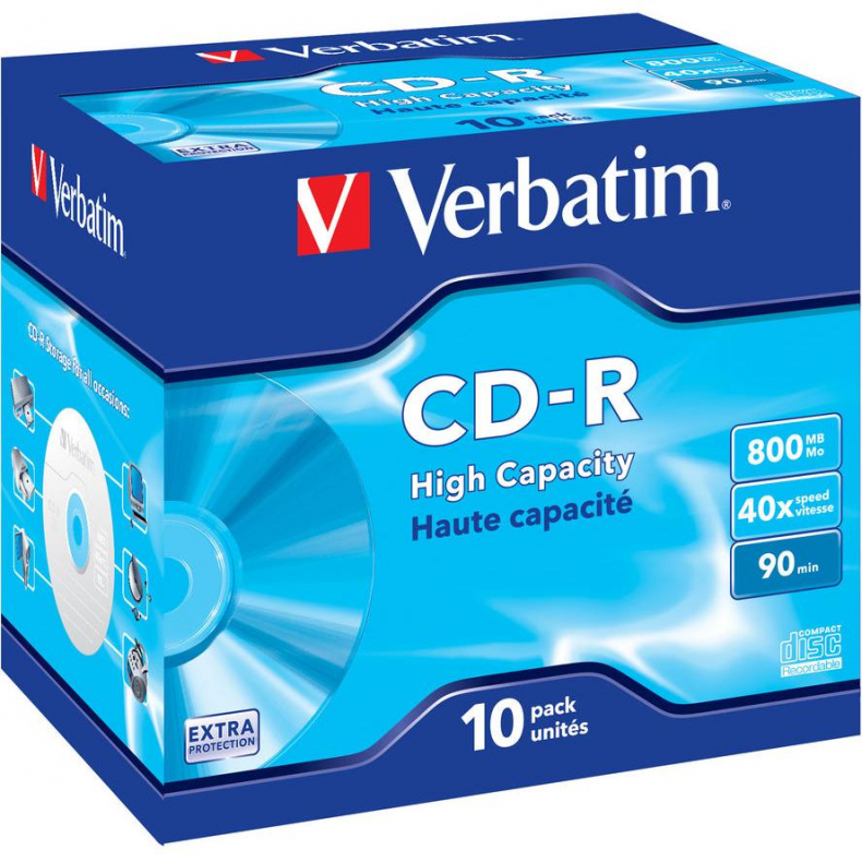 Verbatim CDR 800MB 90min 10stk