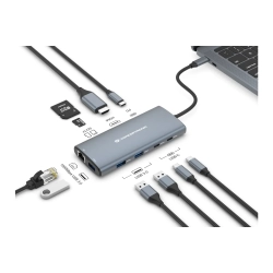 Dock USB-C->HDMI,SD,GbE,USB3.0/2.0,PD
