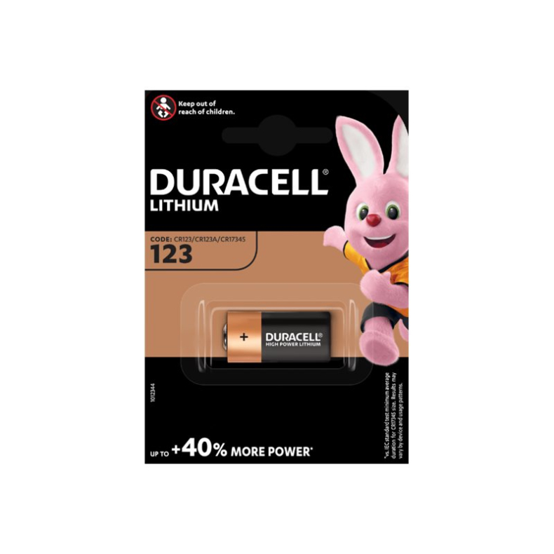 DL123 CR123A 2stk Duracell Lithium 3V