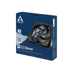 Arctic P12 Silent Black 120mm, Black