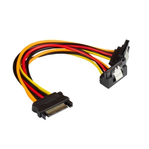 Y-str�mkabel - SATA han til 2x SATA hun