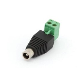 DC stik m. skrueterminaler 5,5 x 2,5mm F