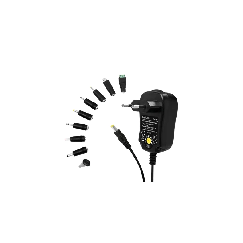 Str�madapter 12W 3V-12V DC, MAX 1A