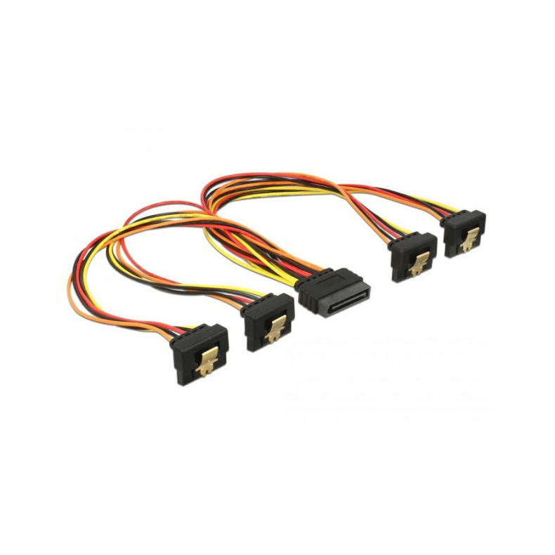 Y-power  SATA han til 4x SATA hunn 30cm