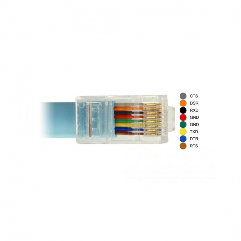 Seriel DB9 RS-232 til RJ45 St 1.0m