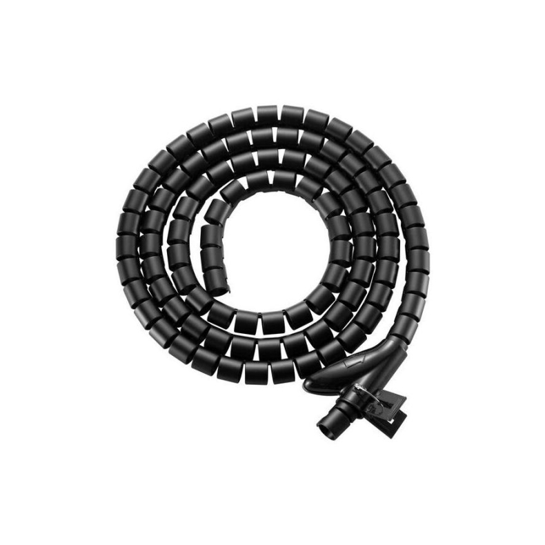 Spiral kabelskjuler  20mm - 1m / Sort