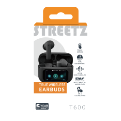 Streetz T600 True Wireless in-ear Sort