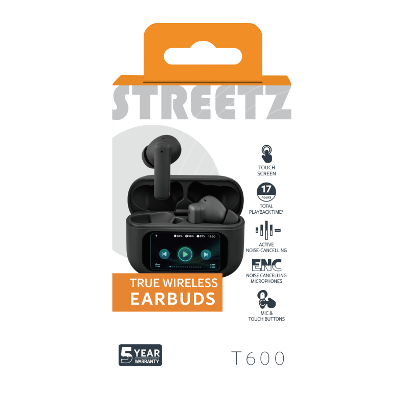 Streetz T600 True Wireless in-ear Sort