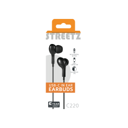 Streetz USB-C in-Ear C220 hovedtelefoner