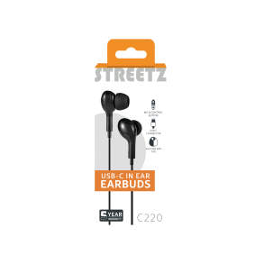 Streetz USB-C in-Ear C220 hovedtelefoner