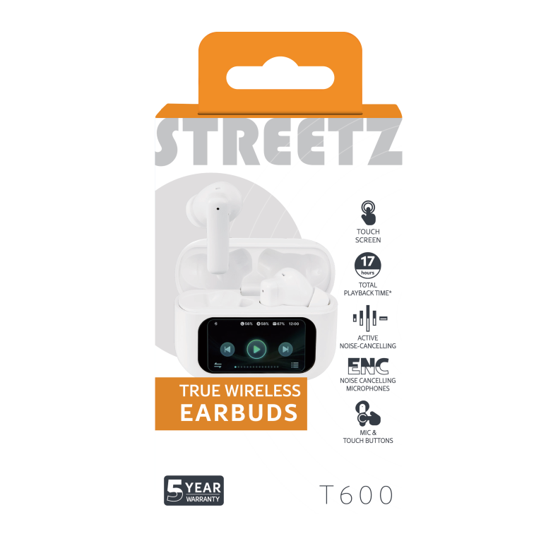 Streetz T600 True Wireless in-ear Hvid