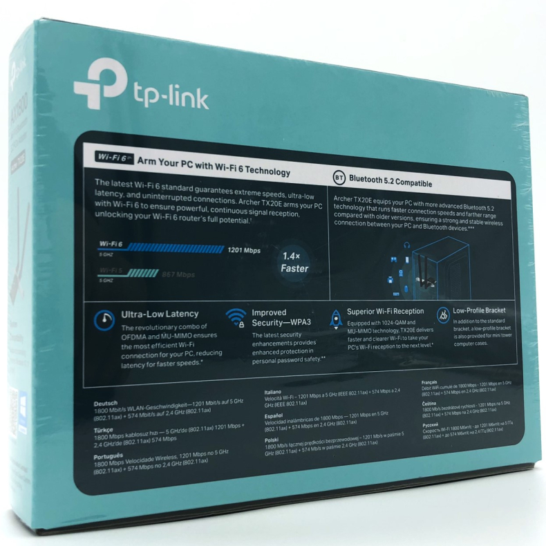 TP-Link Archer AX1800 Wifi6 BT 5.2 PCI