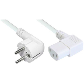 1,8 Meter 230V netkabel hvid 90g/90g