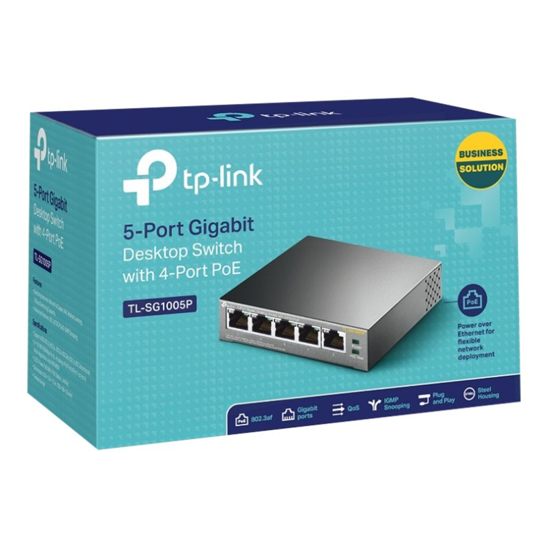 5Port Gigabit Desktop PoE+ Switch 65W