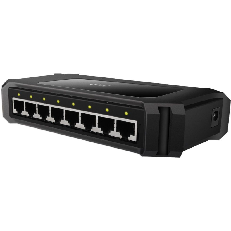 8 ports Gigabit switch m/PSU