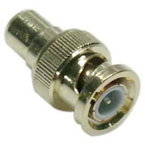 Adapter RCA ho til BNC ha, guldplterad