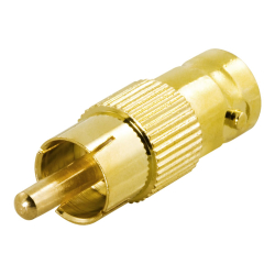 Adapter, RCA han til BNC hun, GULD