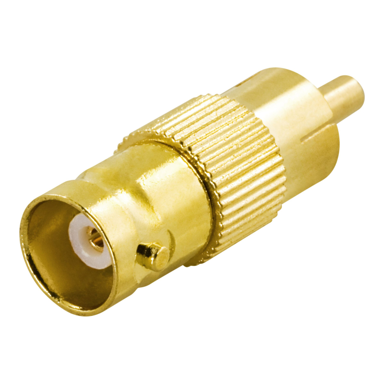 Adapter, RCA han til BNC hun, GULD