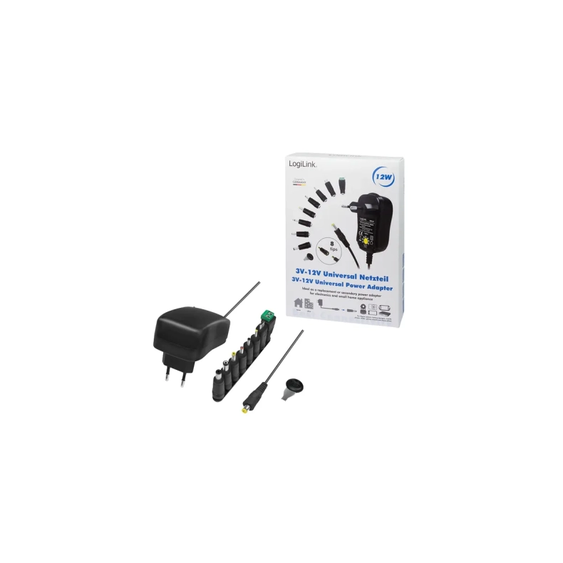 Str�madapter 24W 3V-12V DC, MAX 2A 1.45m