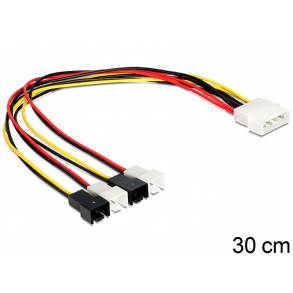 Adapterkabel fra MOLEX til 4x 2 pin fan