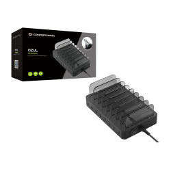 8 Ports ladestand, 75W,2xUSB-C/6xUSB-A