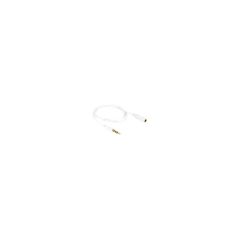 1m Minijack 4pin forlnger kabel  hvid