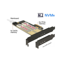 2x M.2 PCIe SSD/  PCIe 3.0x4 Host NVME