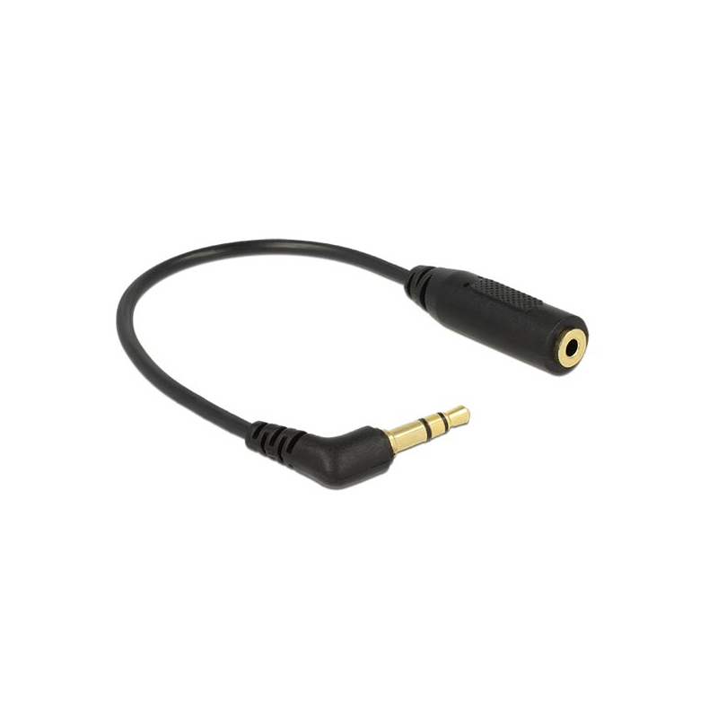 Audiokabel 3,5mm han - 2,5mm hun Vinklet