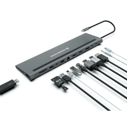 Conceptronic Dock USB-C->HDMI,DP,GbE,USB3.0/2.0,PD