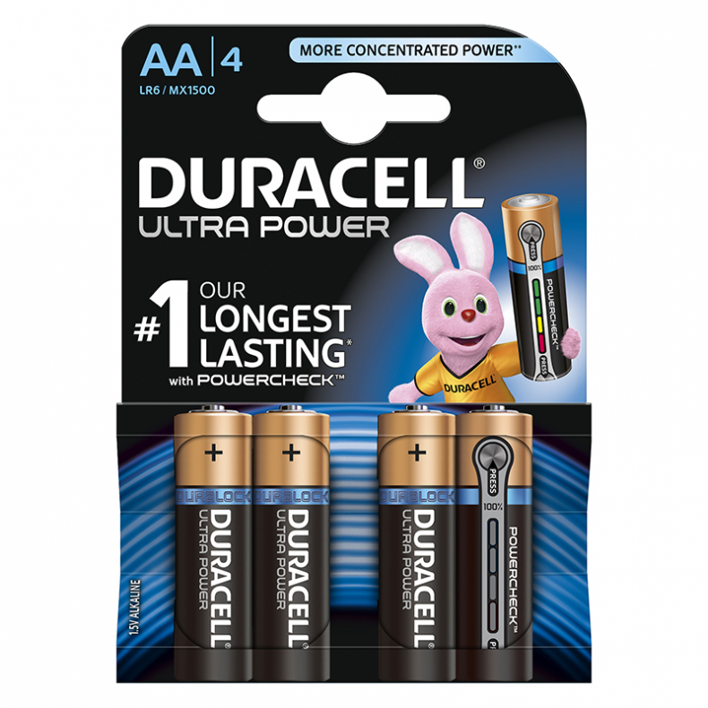 AA LR06 4stk Duracell Alkaline 1,5V