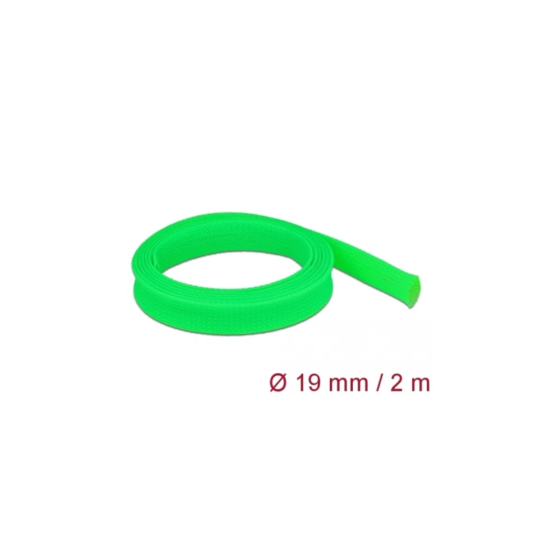 Kabelsokke str�kbar. 19mm - 2m gr�n