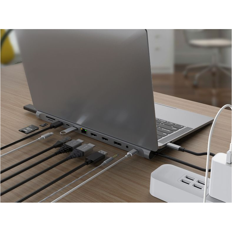 Conceptronic Dock USB-C->HDMI,DP,GbE,USB3.0/2.0,PD