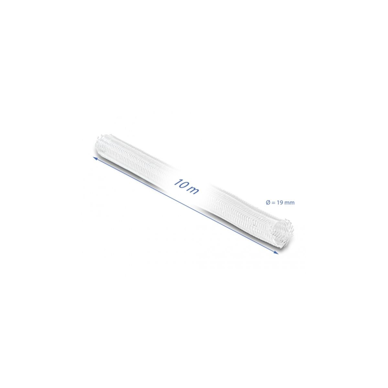Kabelsokke 19mm - 10m hvid