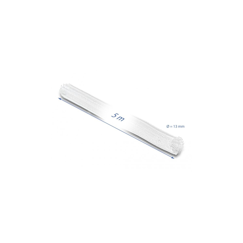 Kabelsokke 13mm - 5m hvid