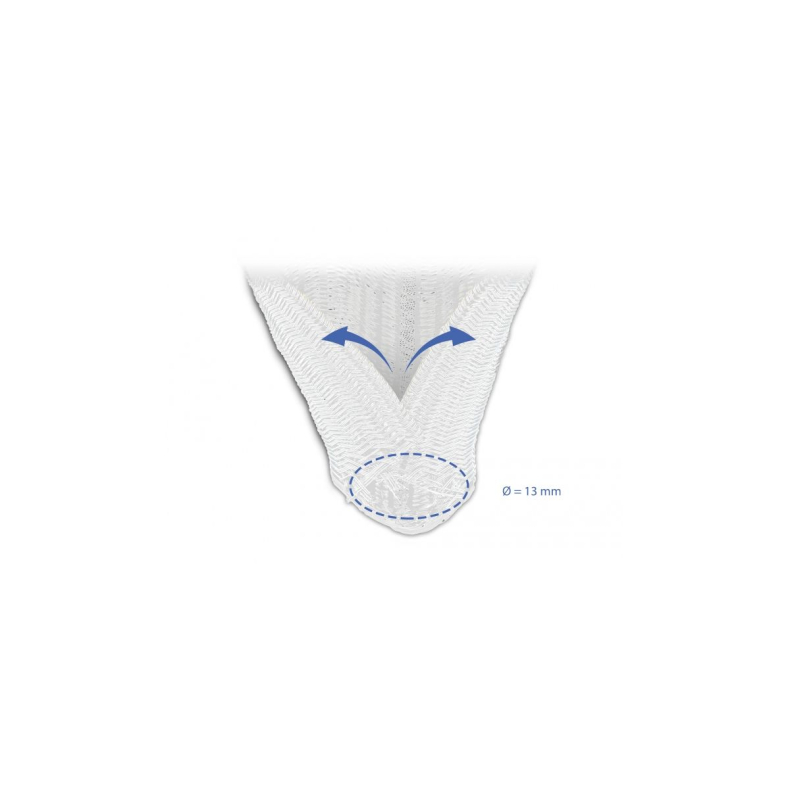 Kabelsokke 13mm - 5m hvid