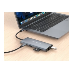 Dock USB-C->HDMI,SD,GbE,USB3.0/2.0,PD