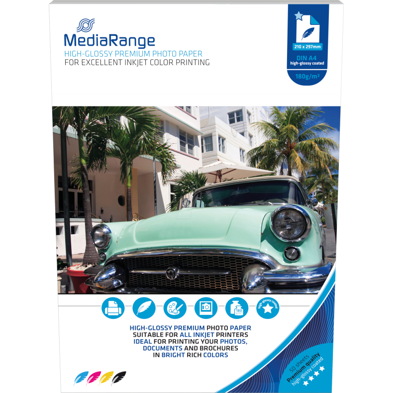 A4 Fotopapir 180g. 50stk. Glans