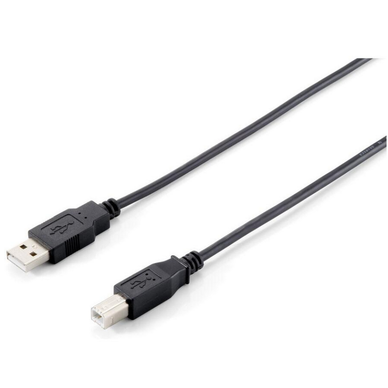 1m USB-A til B kabel Sort