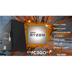 Luc Computer AG05 Ryzen 7 5700G 16GB RAM 512GB NVMe Win 11 **PC2GO**