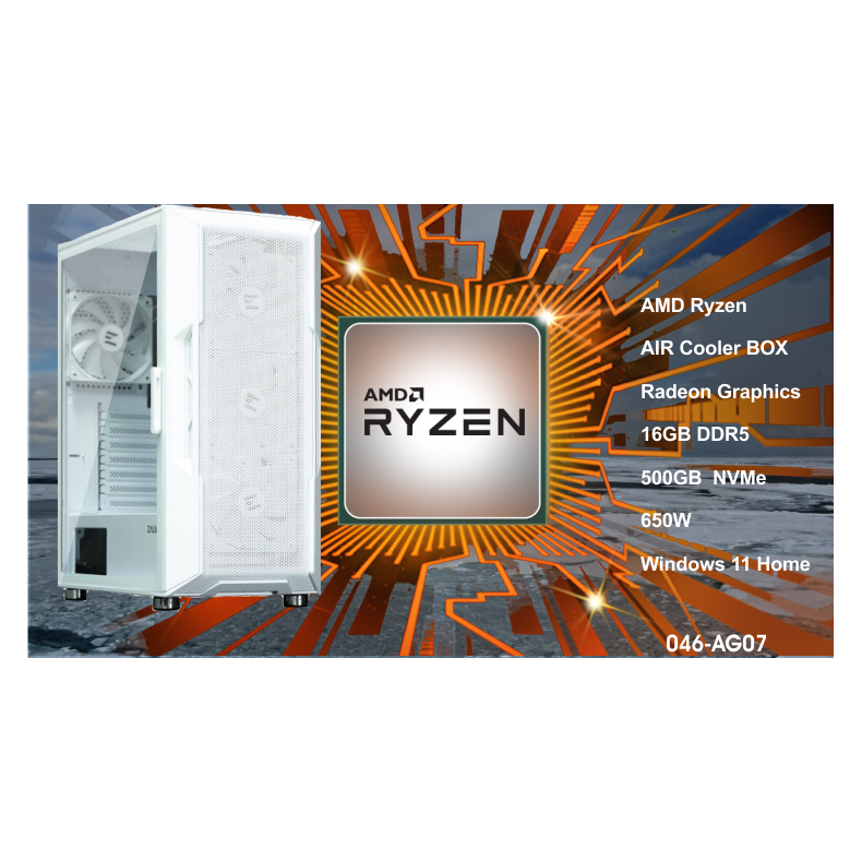 Luc Computer AG07 Ryzen 5 8500G 16GB DDR5 500GB NVMe Win 11 PC2GO