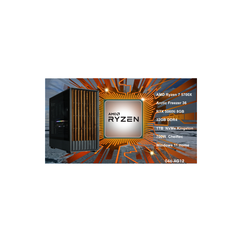 Luc Computer AG12 Ryzen7 5700X 32GB RAM 1TB NVMe RTX5060ti Win11